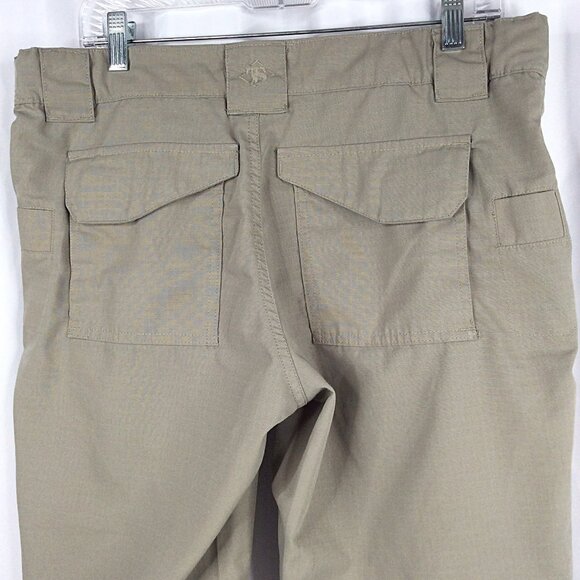 Tru-Spec Tactical Cargo Pants Womens Size 14 Beige Ripstop Cotton Poly 36x27 - Picture 7 of 10